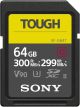 Sony TOUGH-G series SDXC UHS-II Card 64GB, V90, CL10, U3, Max R300MB/S, W299MB/S (SF-G64T/T1)