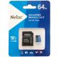 Netac P500 Standard 64GB microSD Card with SD Adapter